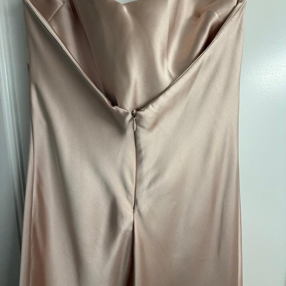 Zara Satin Slip Dress  l  XS  l  Salmon Pink - Picture 9 of 10